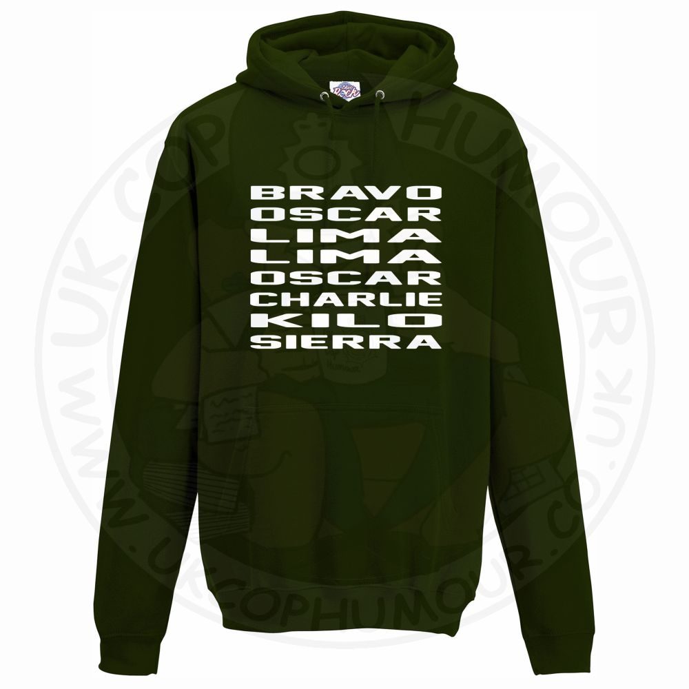 Unisex Bravo Oscar Lima Lima Oscar Charlie Kilo Sierra Hoodie - Image 4