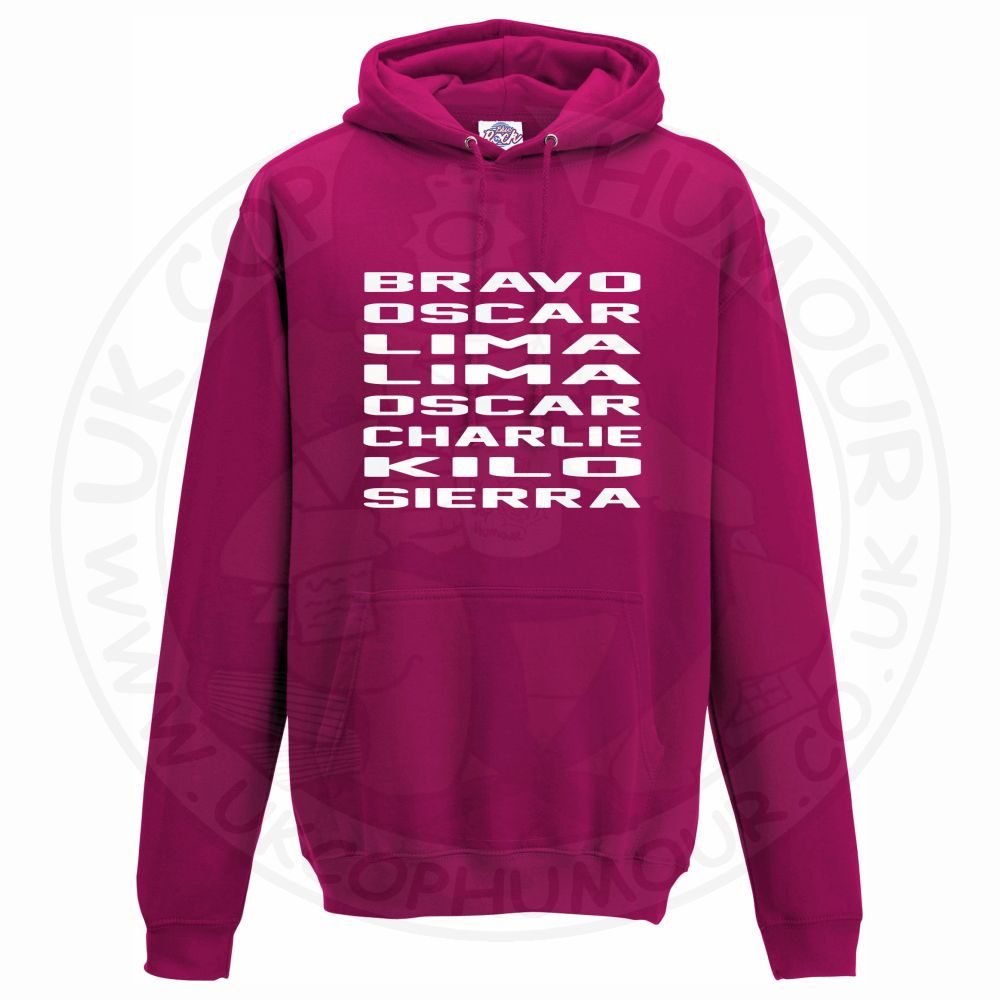 Unisex Bravo Oscar Lima Lima Oscar Charlie Kilo Sierra Hoodie - Image 7