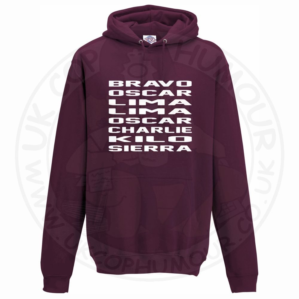 Unisex Bravo Oscar Lima Lima Oscar Charlie Kilo Sierra Hoodie - Image 8