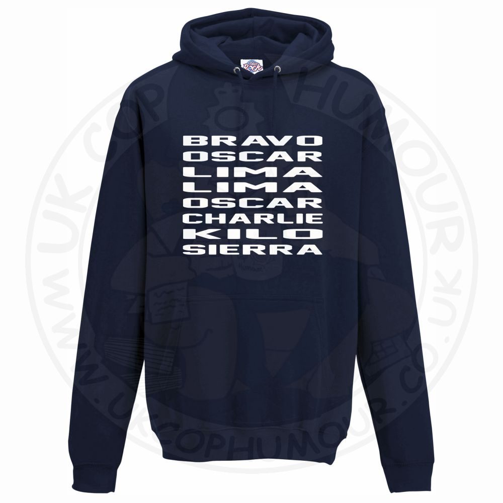 Unisex Bravo Oscar Lima Lima Oscar Charlie Kilo Sierra Hoodie - Image 9