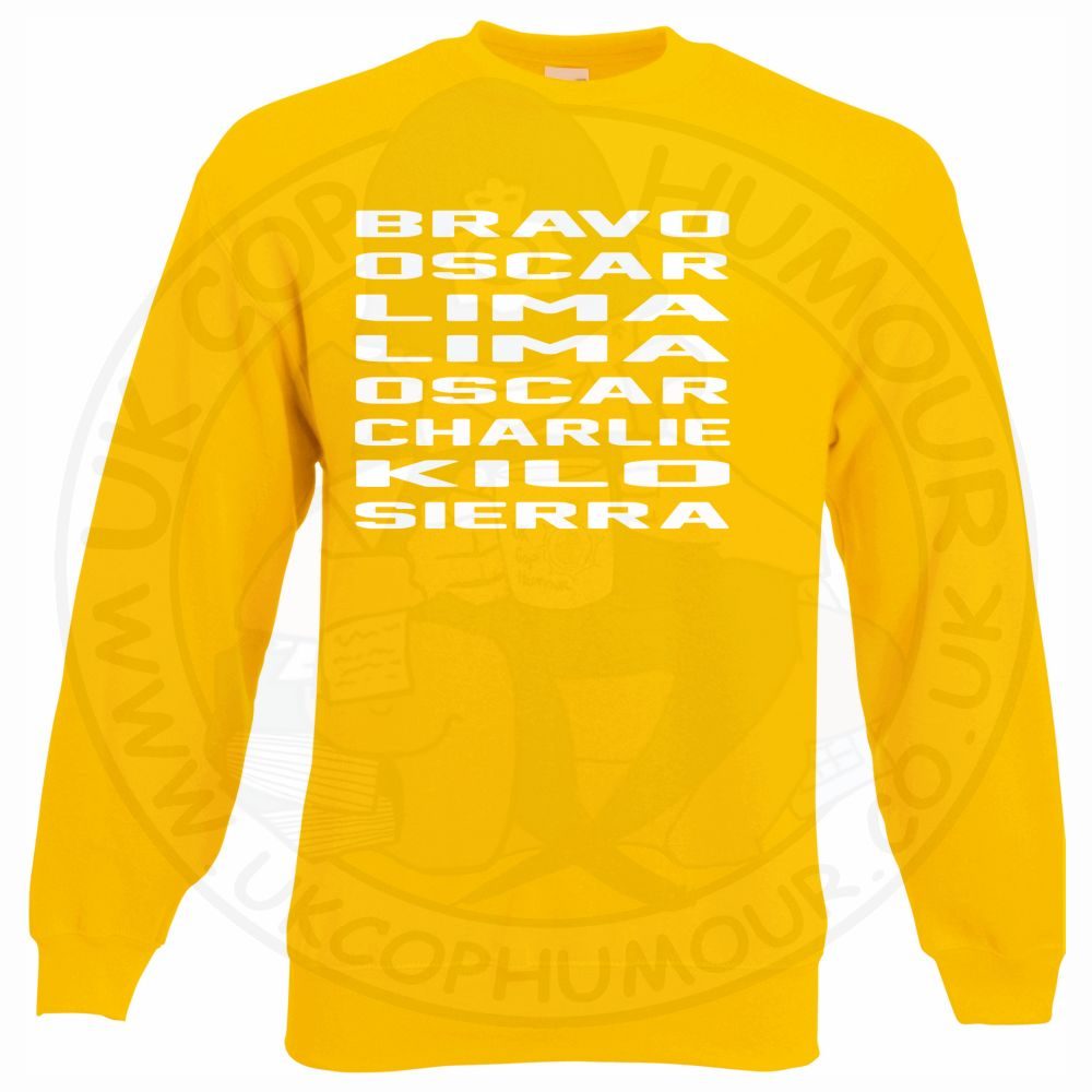 Bravo Oscar Lima Lima Oscar Charlie Kilo Sierra Sweatshirt - Image 11