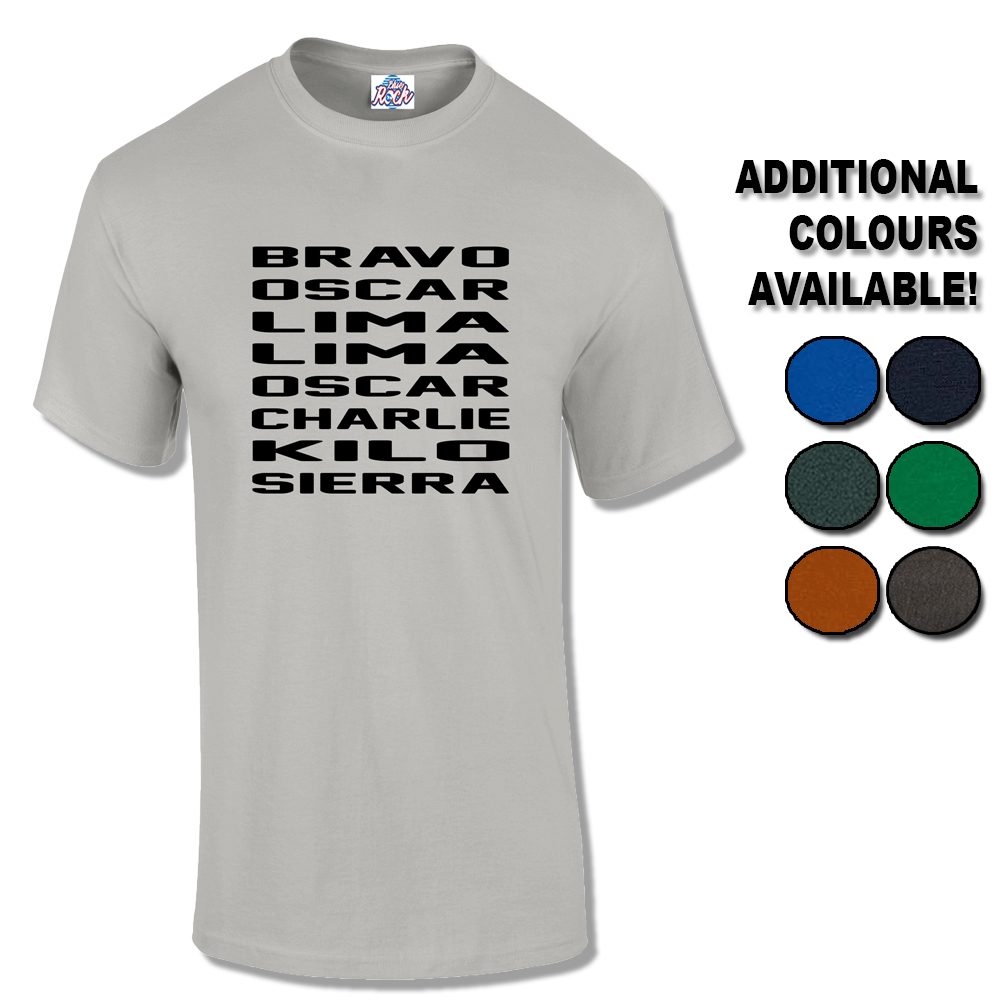 Mens Bravo Oscar Lima Lima Oscar Charlie Kilo Sierra T-Shirt