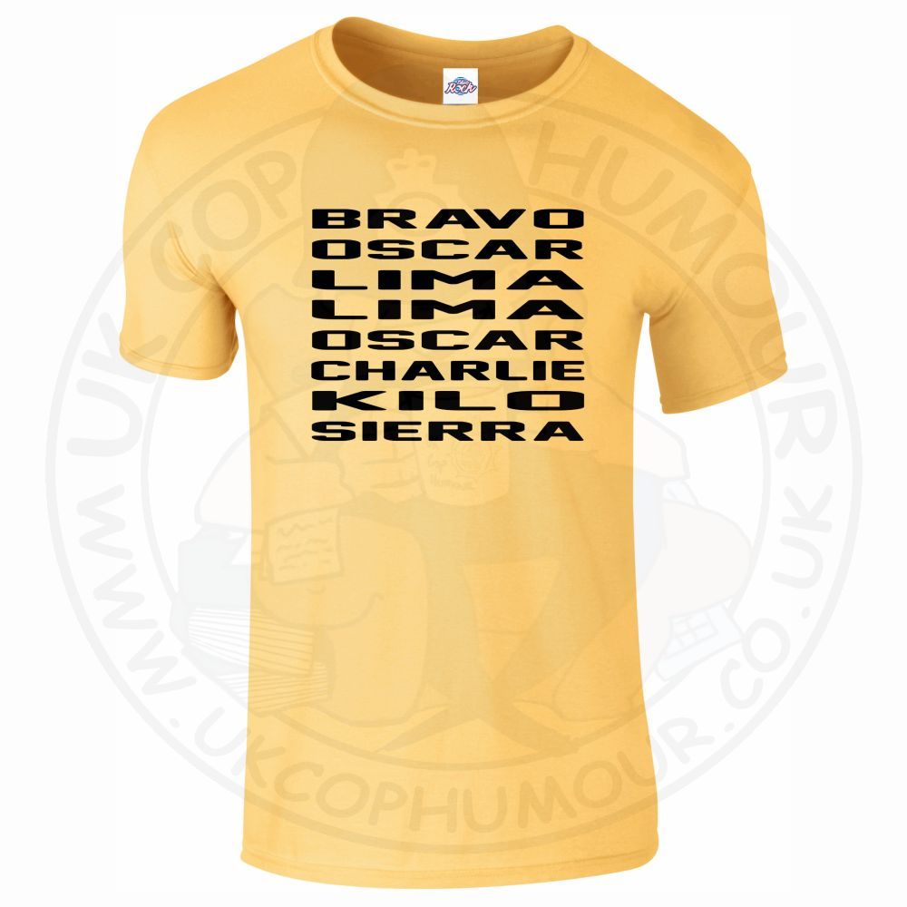 Mens Bravo Oscar Lima Lima Oscar Charlie Kilo Sierra T-Shirt - Image 13