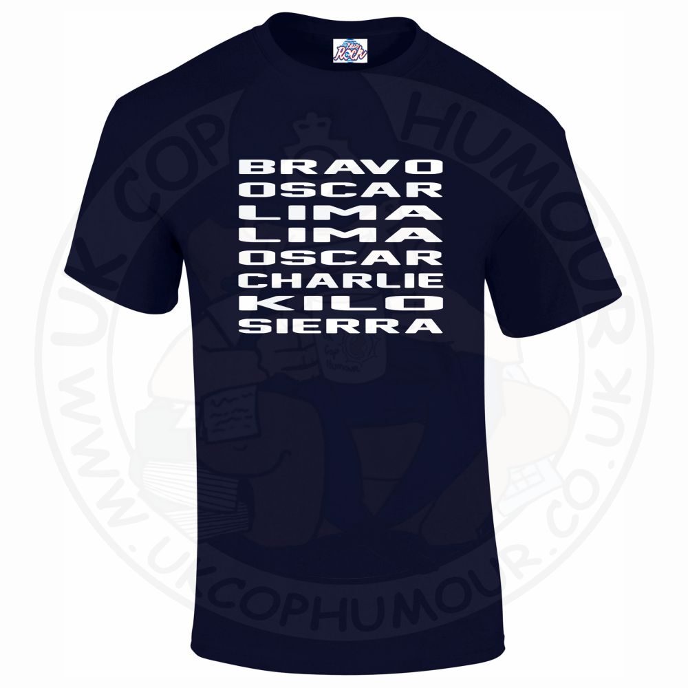 Mens Bravo Oscar Lima Lima Oscar Charlie Kilo Sierra T-Shirt - Image 11