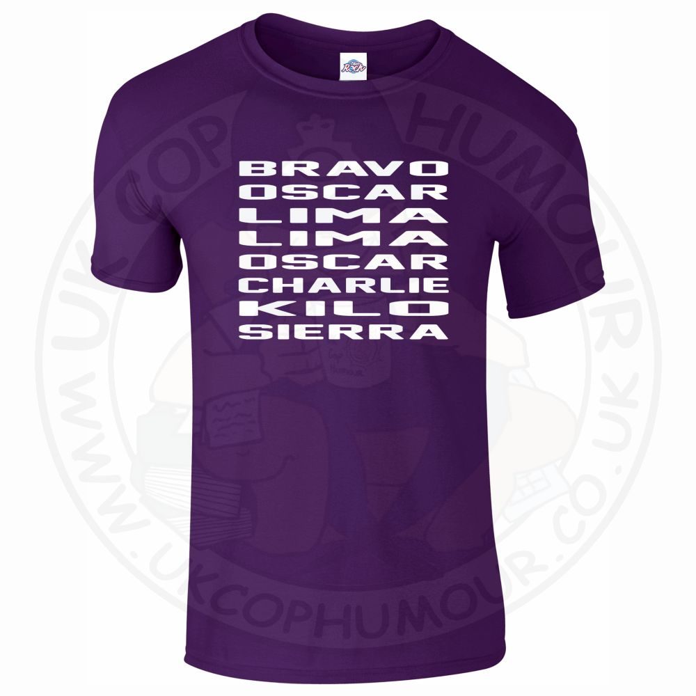 Mens Bravo Oscar Lima Lima Oscar Charlie Kilo Sierra T-Shirt - Image 14