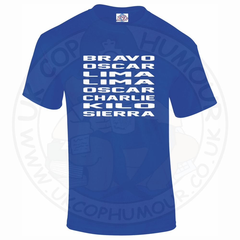 Mens Bravo Oscar Lima Lima Oscar Charlie Kilo Sierra T-Shirt - Image 16