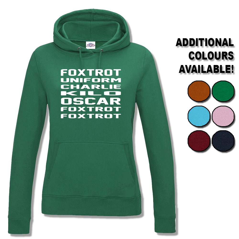 Womens Foxtrot Uniform Charlie Kilo Oscar Foxtrot Foxtrot Hoodie