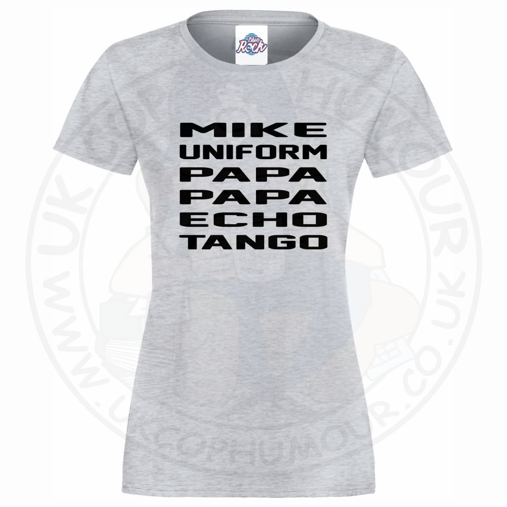 Womens Mike Uniform Papa Papa Echo Tango T-Shirt - Image 4