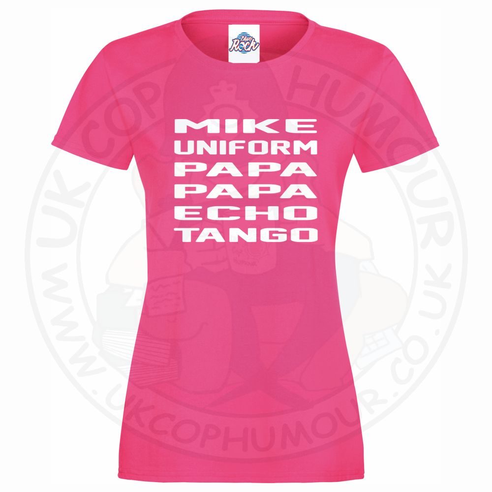 Womens Mike Uniform Papa Papa Echo Tango T-Shirt - Image 7