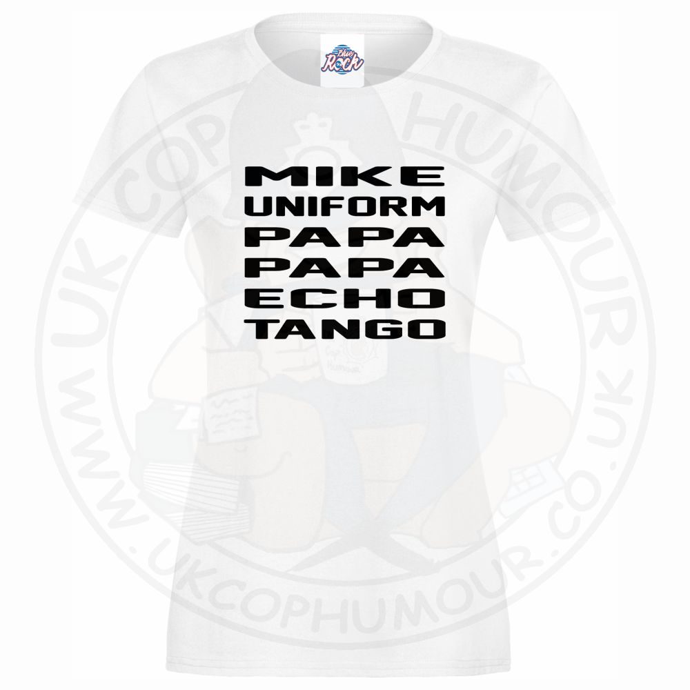 Womens Mike Uniform Papa Papa Echo Tango T-Shirt - Image 9