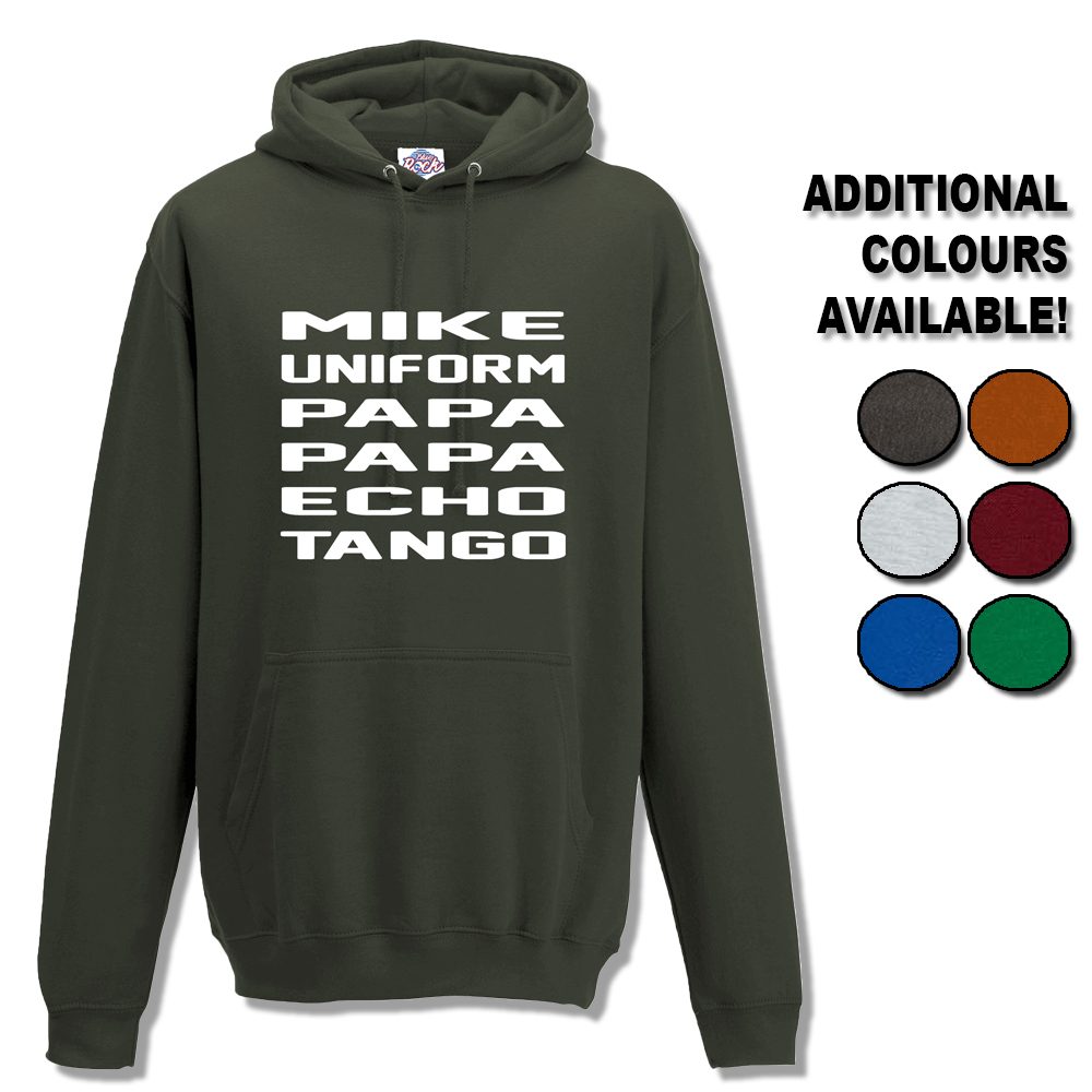 Unisex Mike Uniform Papa Papa Echo Tango Hoodie