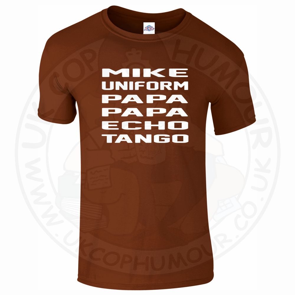 Mens Mike Uniform Papa Papa Echo Tango T-Shirt - Image 4