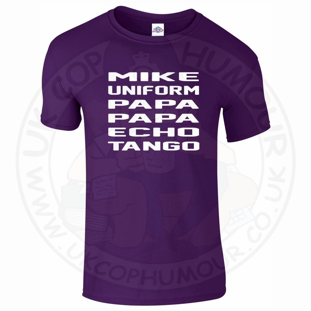 Mens Mike Uniform Papa Papa Echo Tango T-Shirt - Image 14