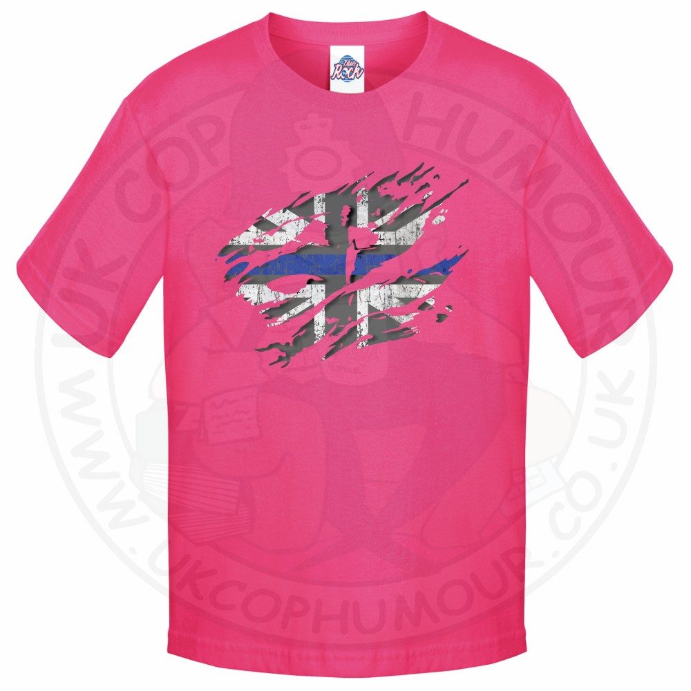 Ripped Thin Blue Line Flag Design - Image 5