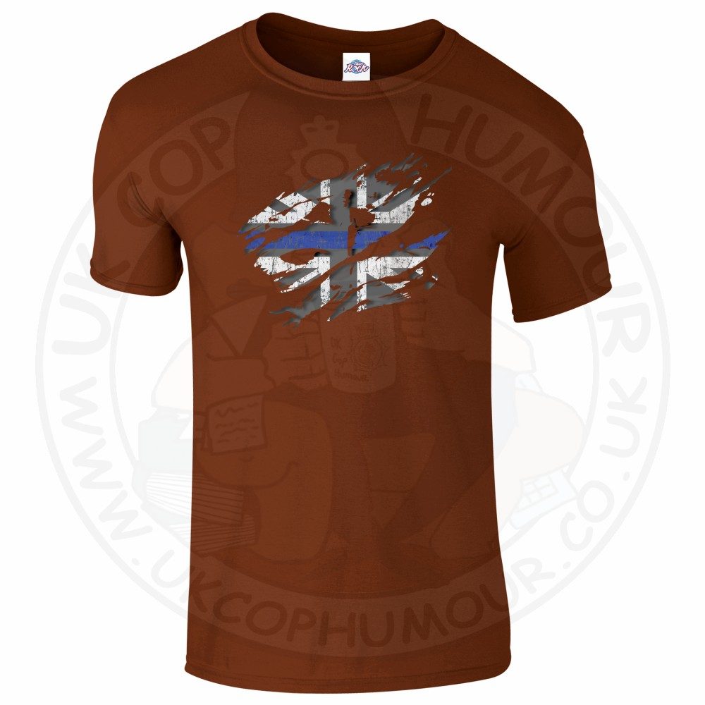 Ripped Thin Blue Line Flag Design - Image 7
