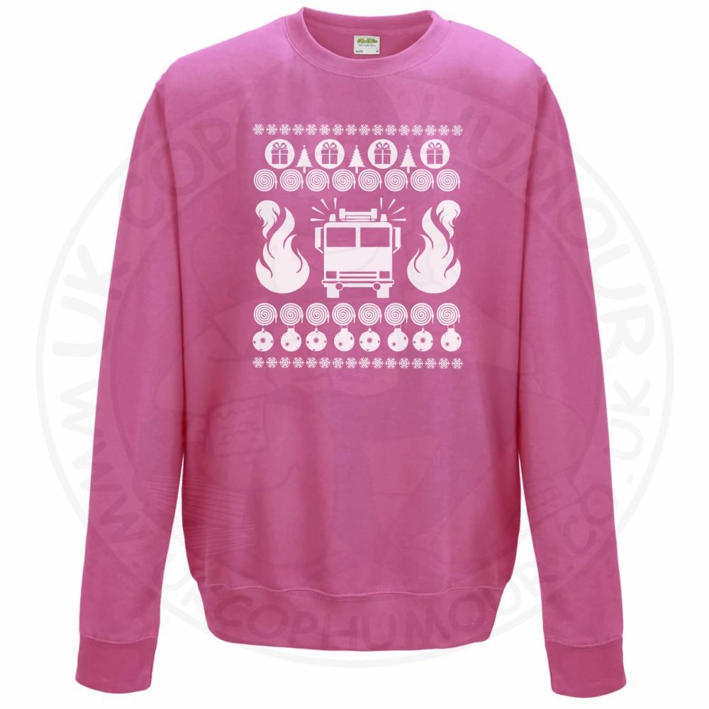 Fire XMAS Sweatshirt Jumper - Image 2