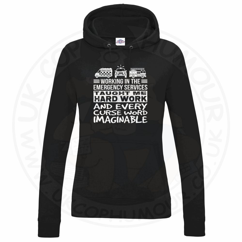Womens Taught Me Hard Work Hoodie - Image 2