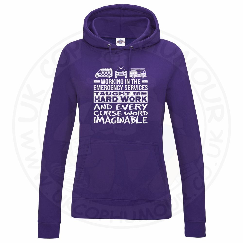 Womens Taught Me Hard Work Hoodie