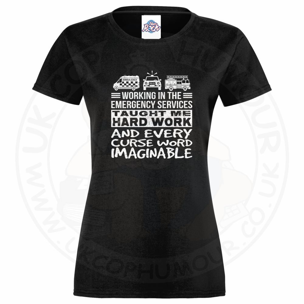 Womens Taught Me Hard Work T-Shirt - Image 2