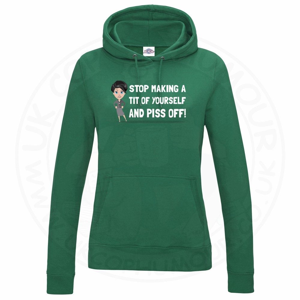 Womens AC-12 "Stop Making a Tit of Yourself" Hoodie - Image 2