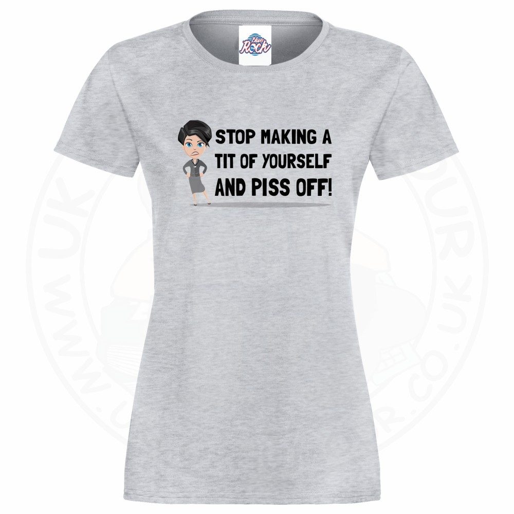 Womens AC-12 "Stop Making a Tit of Yourself" T-Shirt - Image 4