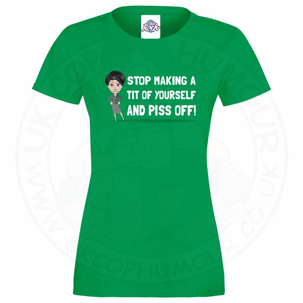 Womens AC-12 "Stop Making a Tit of Yourself" T-Shirt - Image 5