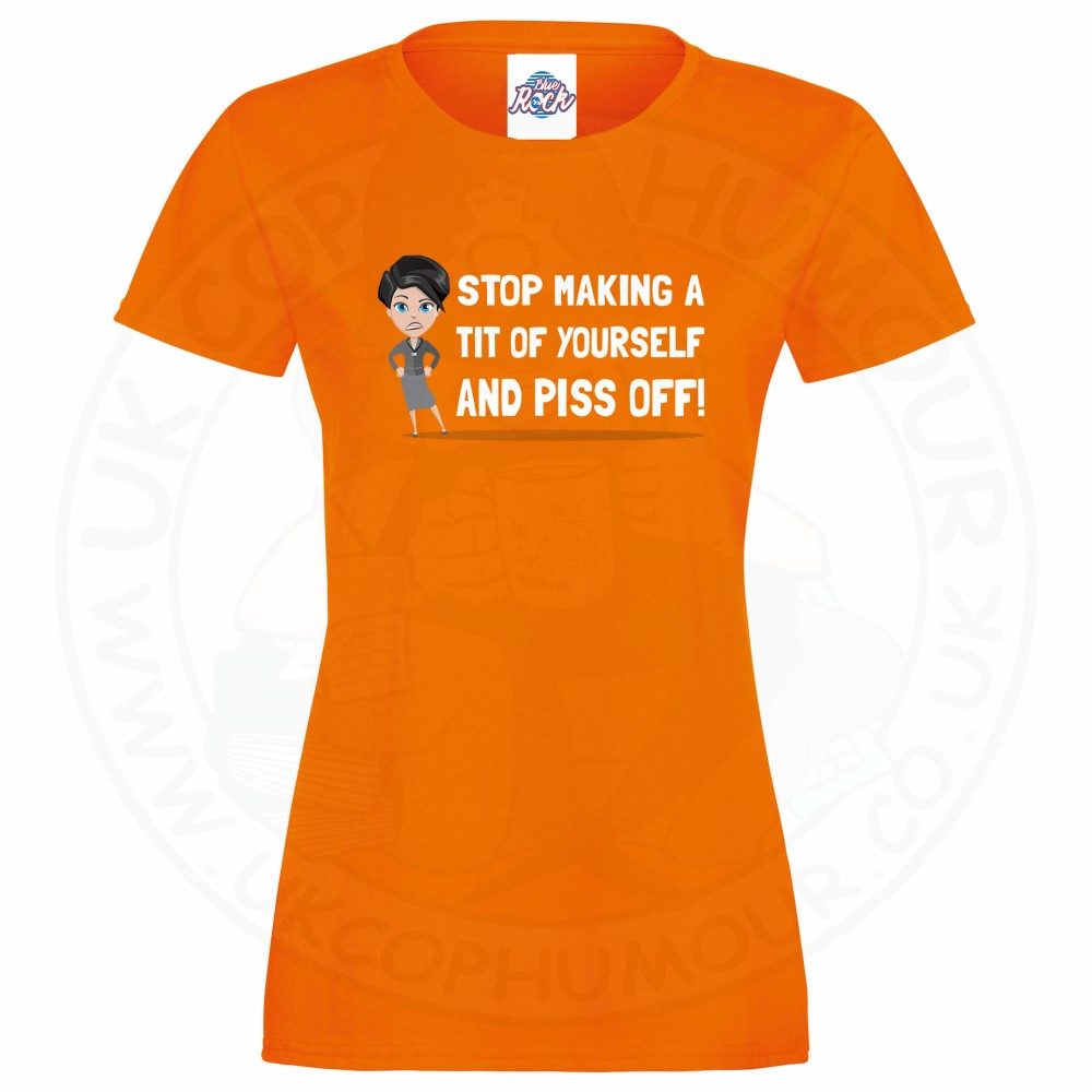 Womens AC-12 "Stop Making a Tit of Yourself" T-Shirt - Image 7