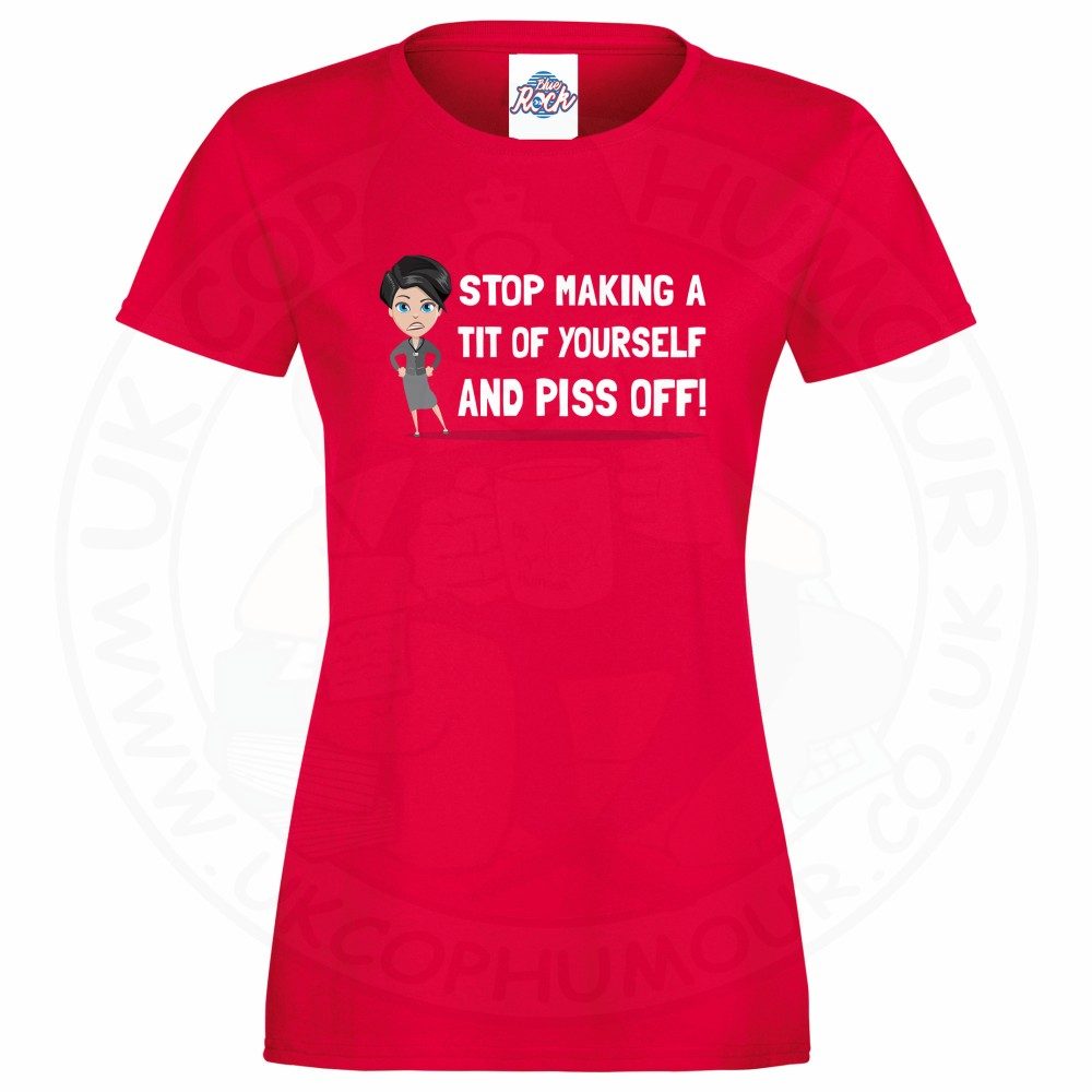Womens AC-12 "Stop Making a Tit of Yourself" T-Shirt - Image 10