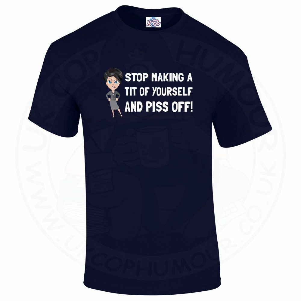 Mens AC-12 "Stop Making a Tit of Yourself" T-Shirt - Image 15