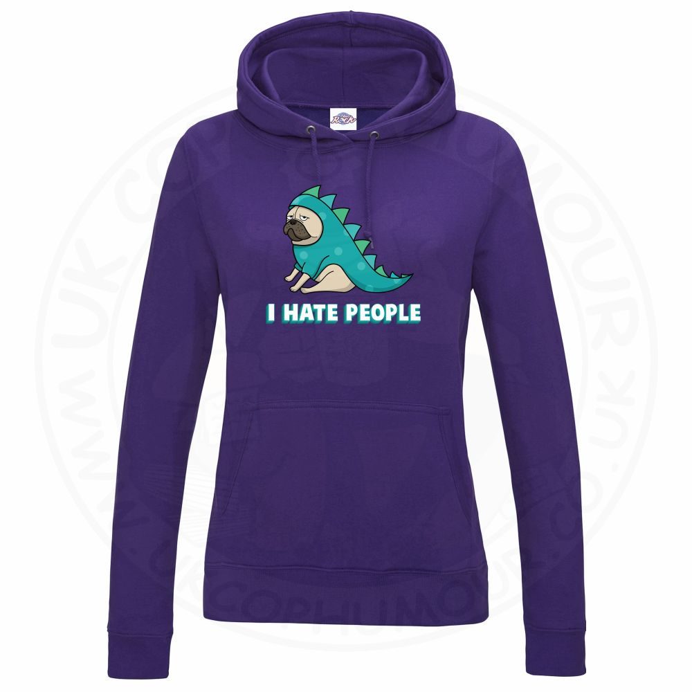 Womens Hate People Hoodie - Image 4