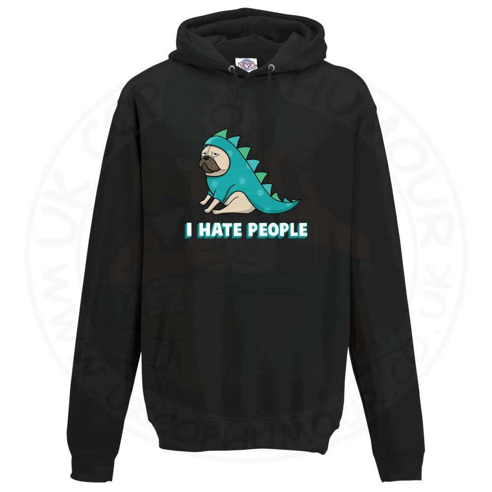 Unisex HATE PEOPLE Hoodie - Black, 5XL