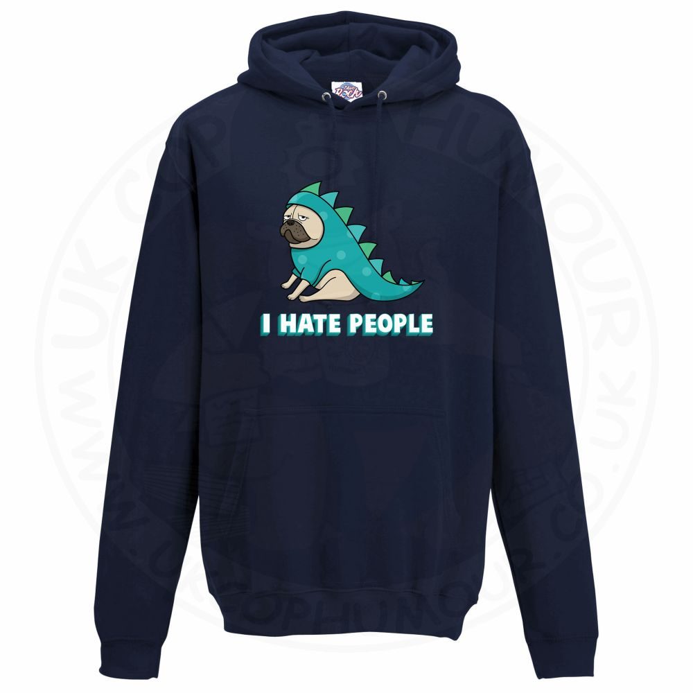 Unisex HATE PEOPLE Hoodie - Navy, 5XL