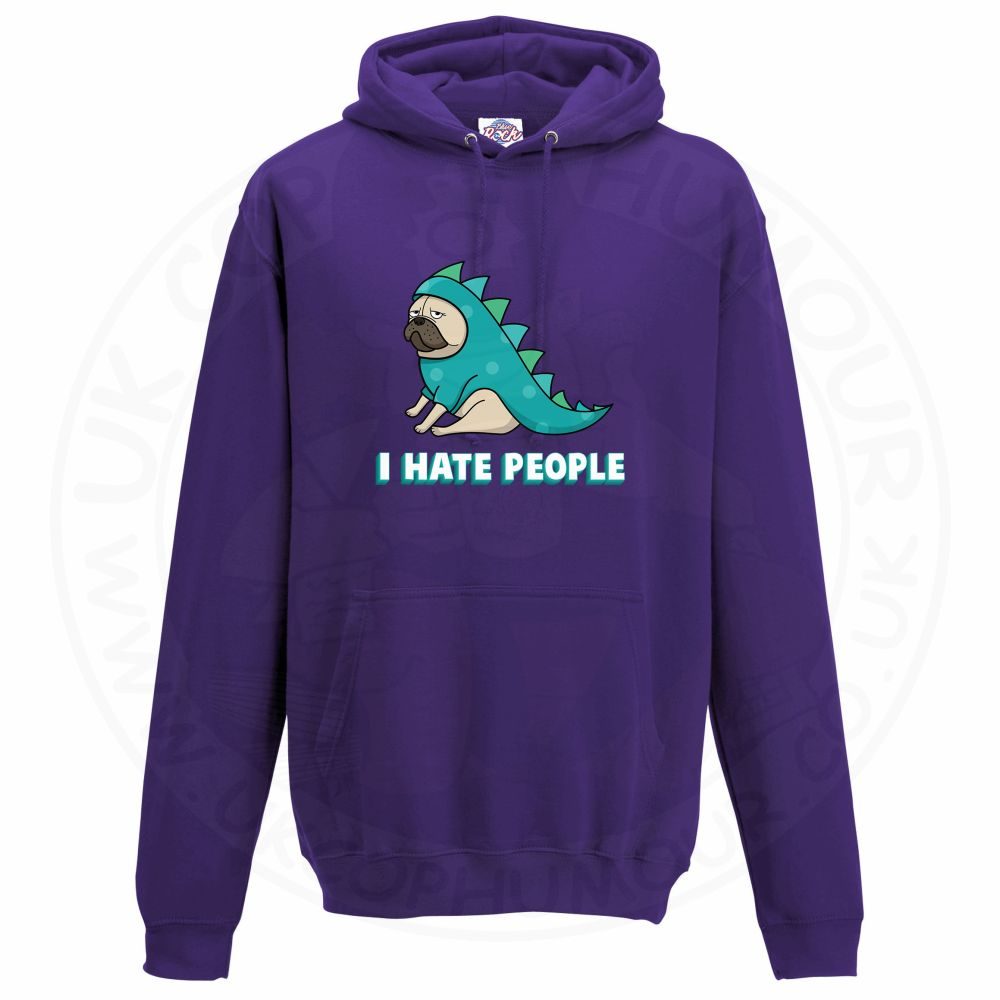 Unisex HATE PEOPLE Hoodie - Purple, 3XL