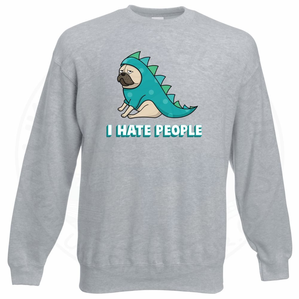 HATE PEOPLE Sweatshirt - Grey, 3XL