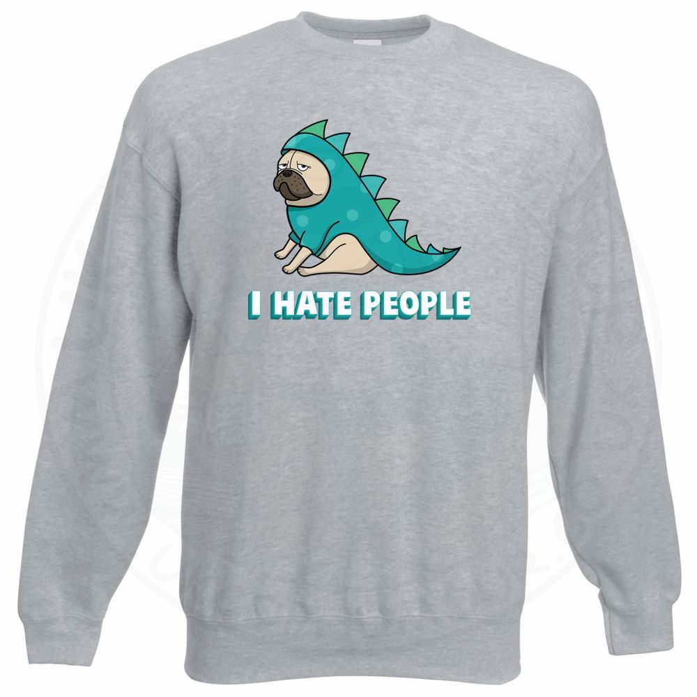 HATE PEOPLE Sweatshirt - Grey, 3XL