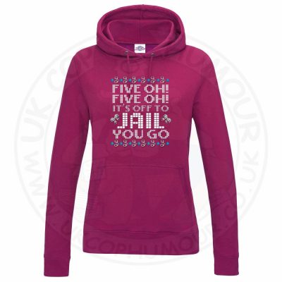 Ladies Five OH Five OH Hoodie - Hot Pink, 18