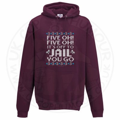 Unisex Five OH Five OH Hoodie - Maroon, 2XL