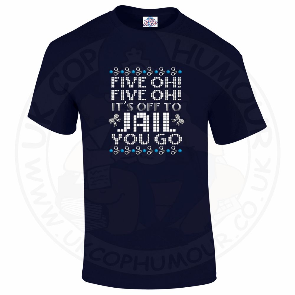 Mens Five OH Five OH T-Shirt - Navy, 5XL
