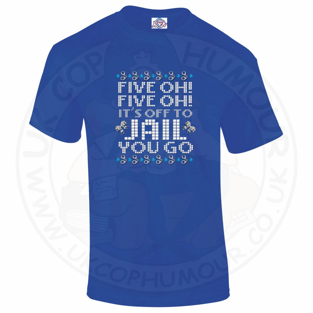 Mens Five OH Five OH T-Shirt - Royal Blue, 5XL