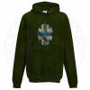 Unisex THIN BLUE FINGERPRINT Hoodie - Forest Green, 2XL