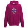 Unisex THIN BLUE FINGERPRINT Hoodie - Hot Pink, 2XL