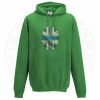 Unisex THIN BLUE FINGERPRINT Hoodie - Kelly Green, 2XL
