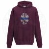 Unisex THIN BLUE FINGERPRINT Hoodie - Maroon, 2XL