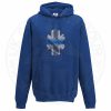 Unisex THIN BLUE FINGERPRINT Hoodie - Royal Blue, 3XL