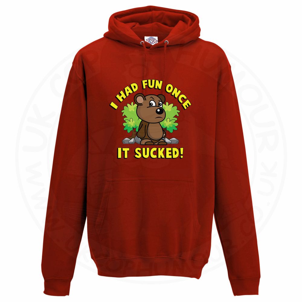 Unisex HAD FUN ONCE IT SUCKED Hoodie - Red, 3XL