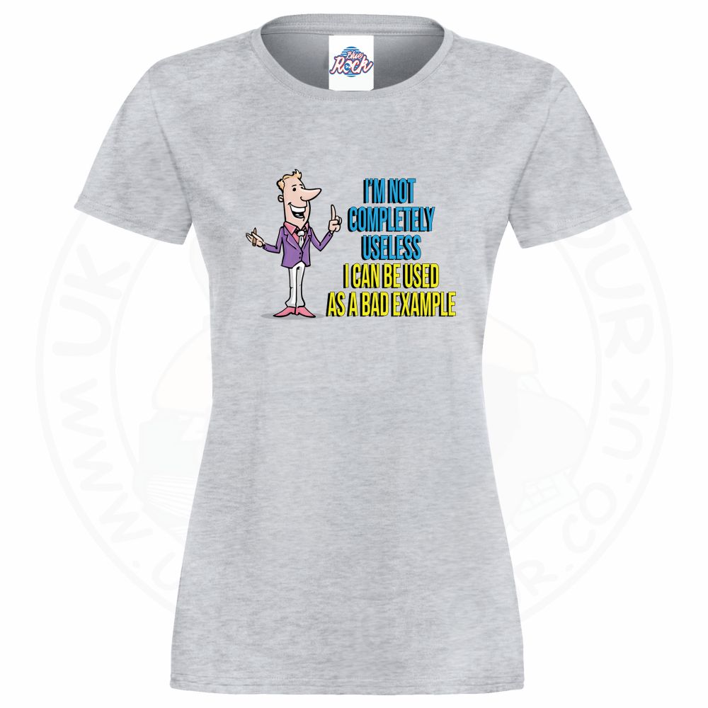 Ladies NOT COMPLETELY USELESS T-Shirt - Heather Grey, 18