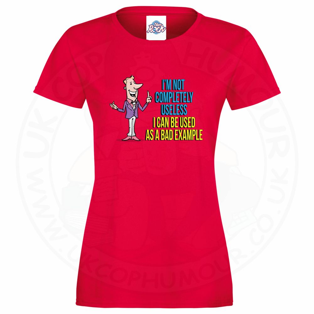Ladies NOT COMPLETELY USELESS T-Shirt - Red, 18