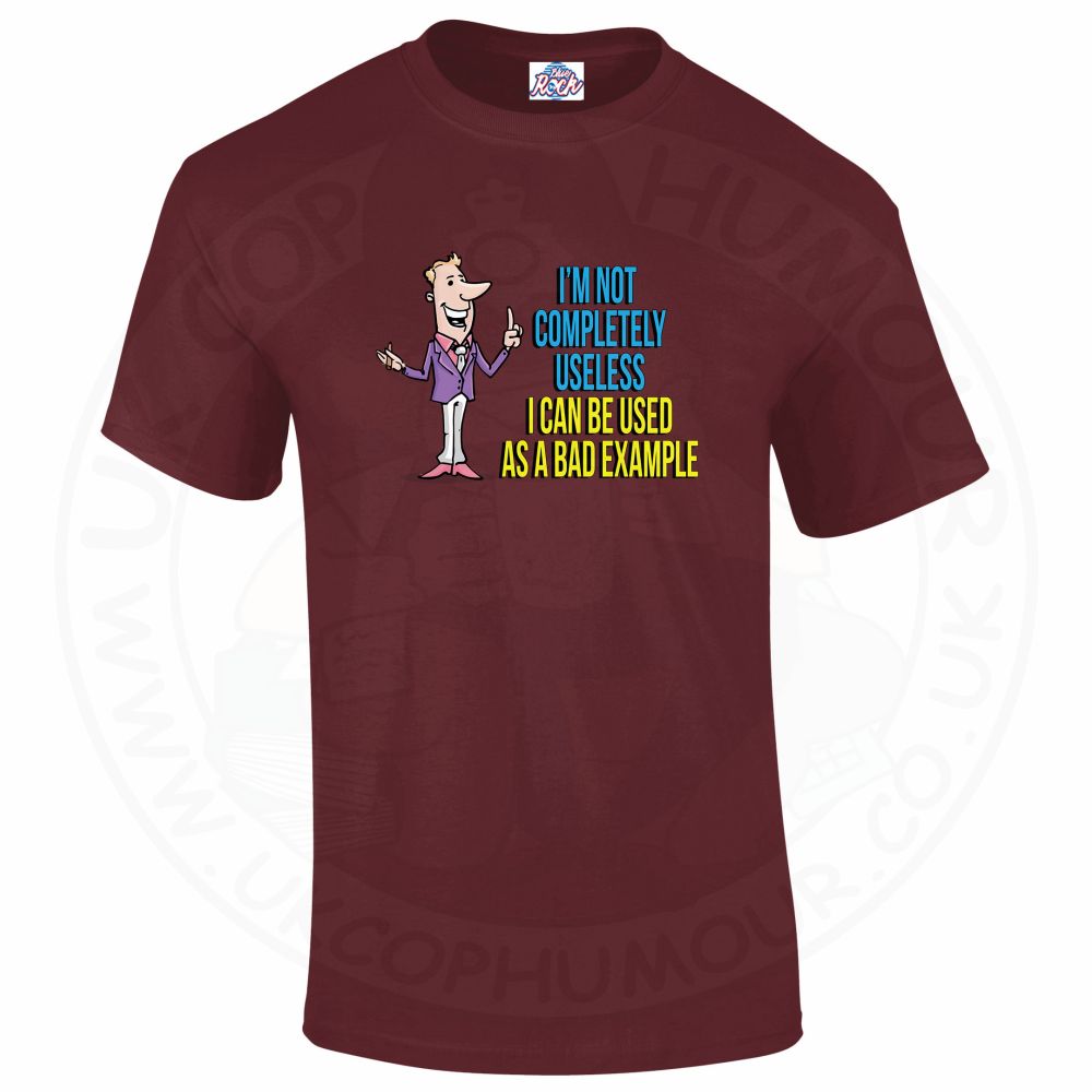 Mens NOT COMPLETELY USELESS T-Shirt - Maroon, 2XL