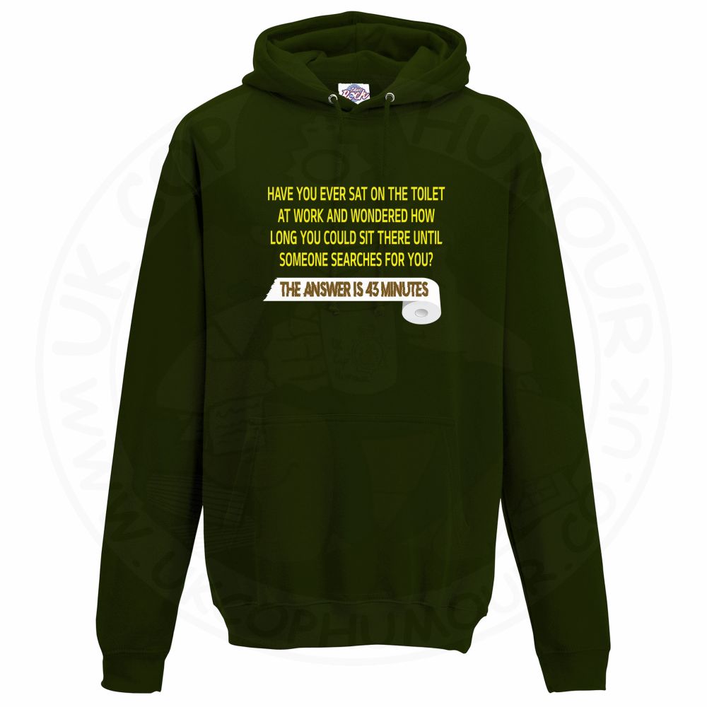 Unisex TOILET SEARCH  Hoodie - Forest Green, 2XL