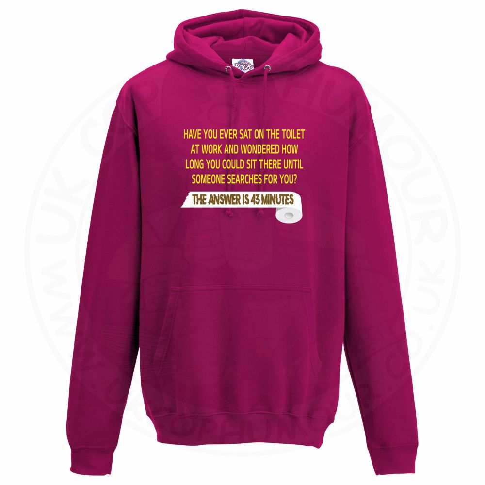 Unisex TOILET SEARCH  Hoodie - Hot Pink, 2XL
